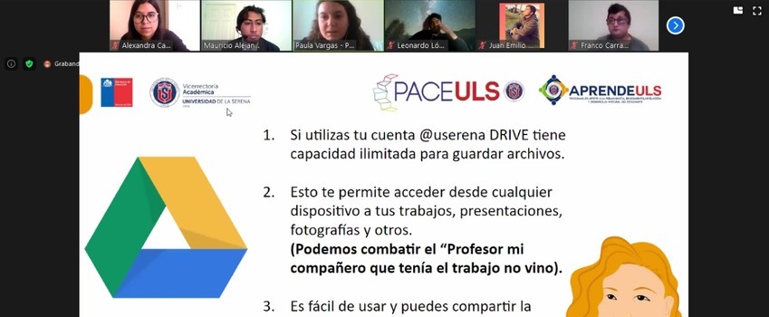 Equipo psicoeducativo APRENDE PACE ULS realiza taller sobre cómo sacar el máximo provecho al correo institucional