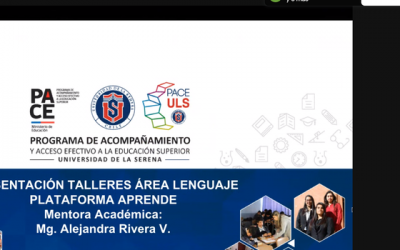 Equipo AES PACE ULS presenta los talleres de lenguaje disponibles para los y las estudiantes de las cohortes 2019 – 2020