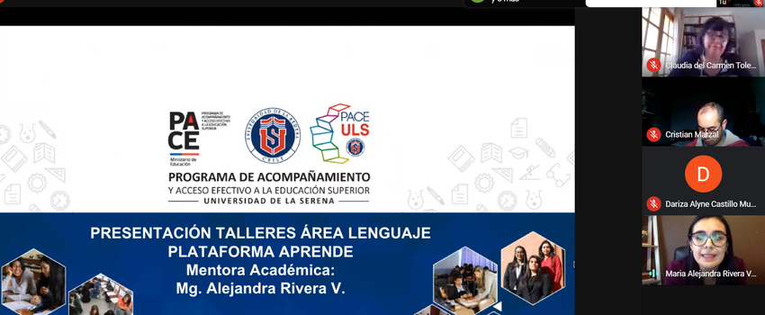 Equipo AES PACE ULS presenta los talleres de lenguaje disponibles para los y las estudiantes de las cohortes 2019 – 2020